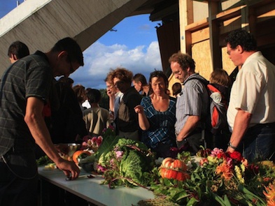 Decorated table at the pavilion