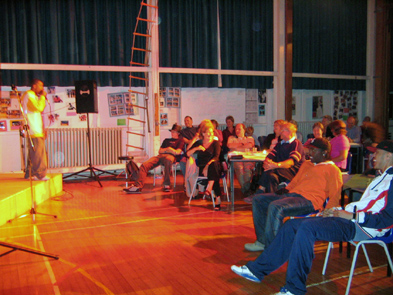 Performance Dalston youth following workshops by artist David Blandy